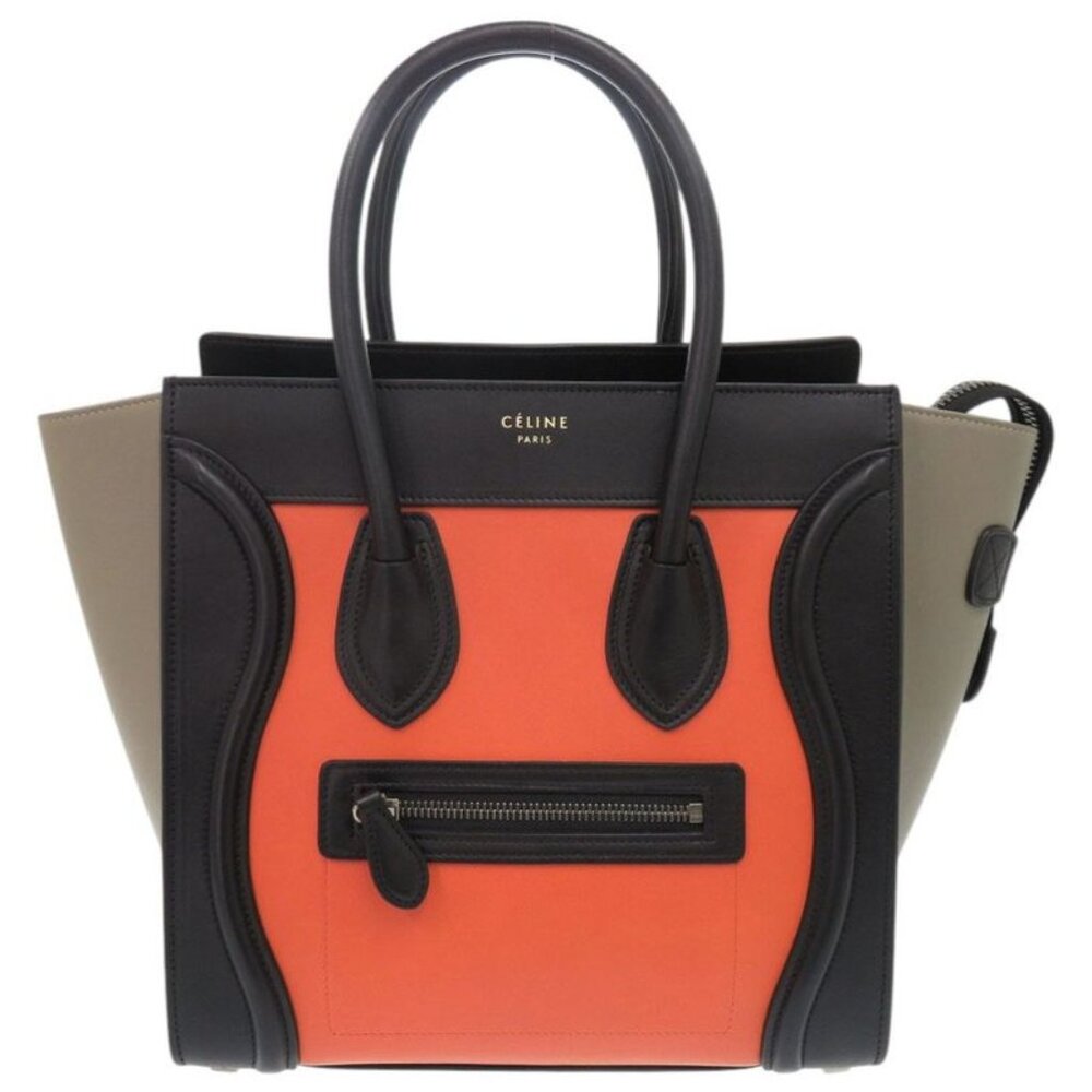 Celine Luggage Micro Shopper Leather Multicolor Handbag 0497 Celine - Picture 1 of 10